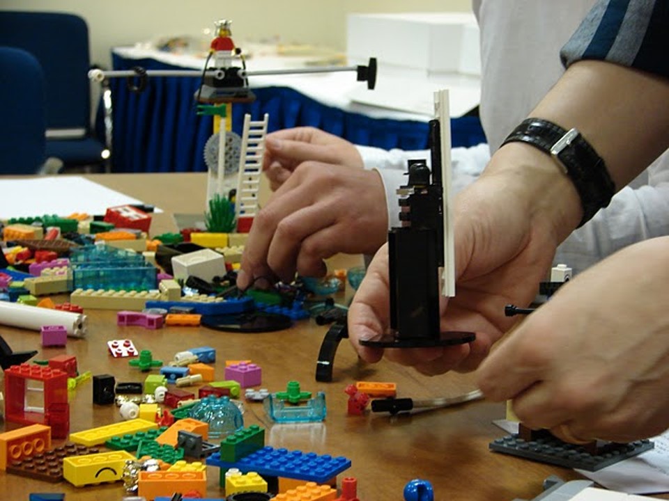 Team and business processes - image of Lego Serious Play session